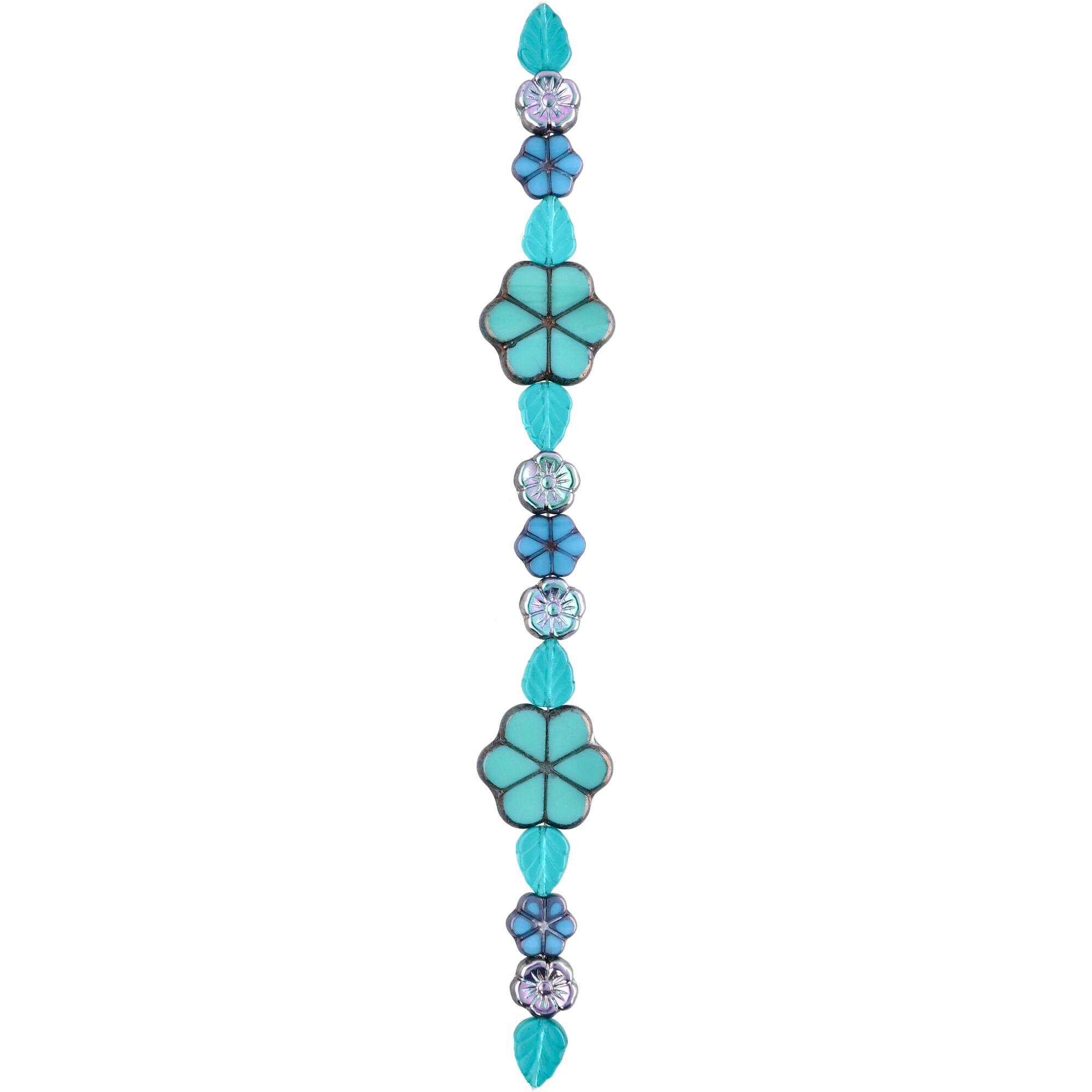 Santa Fe Czech Glass Flower & Leaf Bead Mix by Bead Landing™